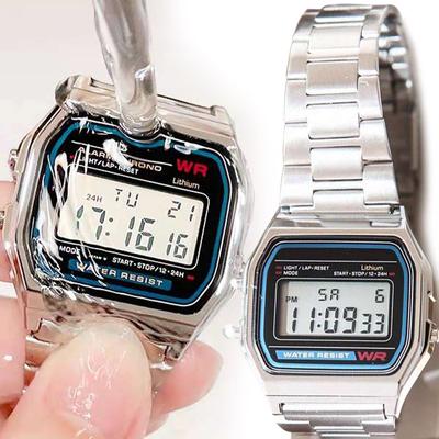 Orologio da polso F91W impermeabile retrò digitale in acciaio inossidabile sportivo orologi militari uomo donna orologi da polso elettronici di lusso orologio