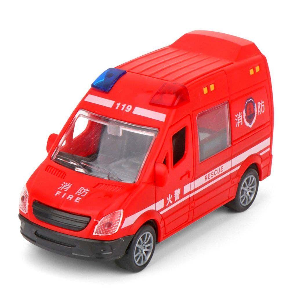 

Zinc Zinc Alloy Inertial Car Toy 1/32 Ambulance Vehicle Toys Simulation Vehicle Gift for Boy Red-Fire truck