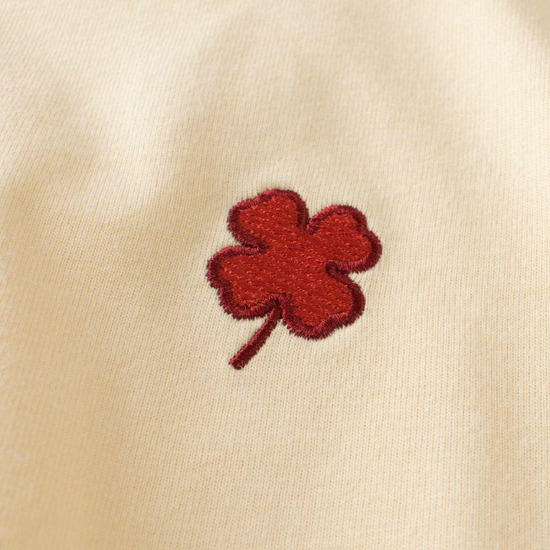 Children's Clothing Summer Children's Embroidered Clover Short sleeve T-shirt Boys and Girls Loose Clothes Medium and Big Children Cotton Top