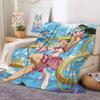 Anime Mermaid Melody Pichi Pichi Pitch Blanket Warm And Soft Suitable For Bedroom Living Room Sofa Bed Office Travel Camping