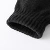 Zisheng Winter Striped Knitted Fingerless Gloves
