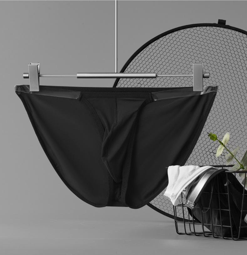 Men's Sheer Ice Silk Low-Waist Briefs - Summer Breathable Sporty Underwear