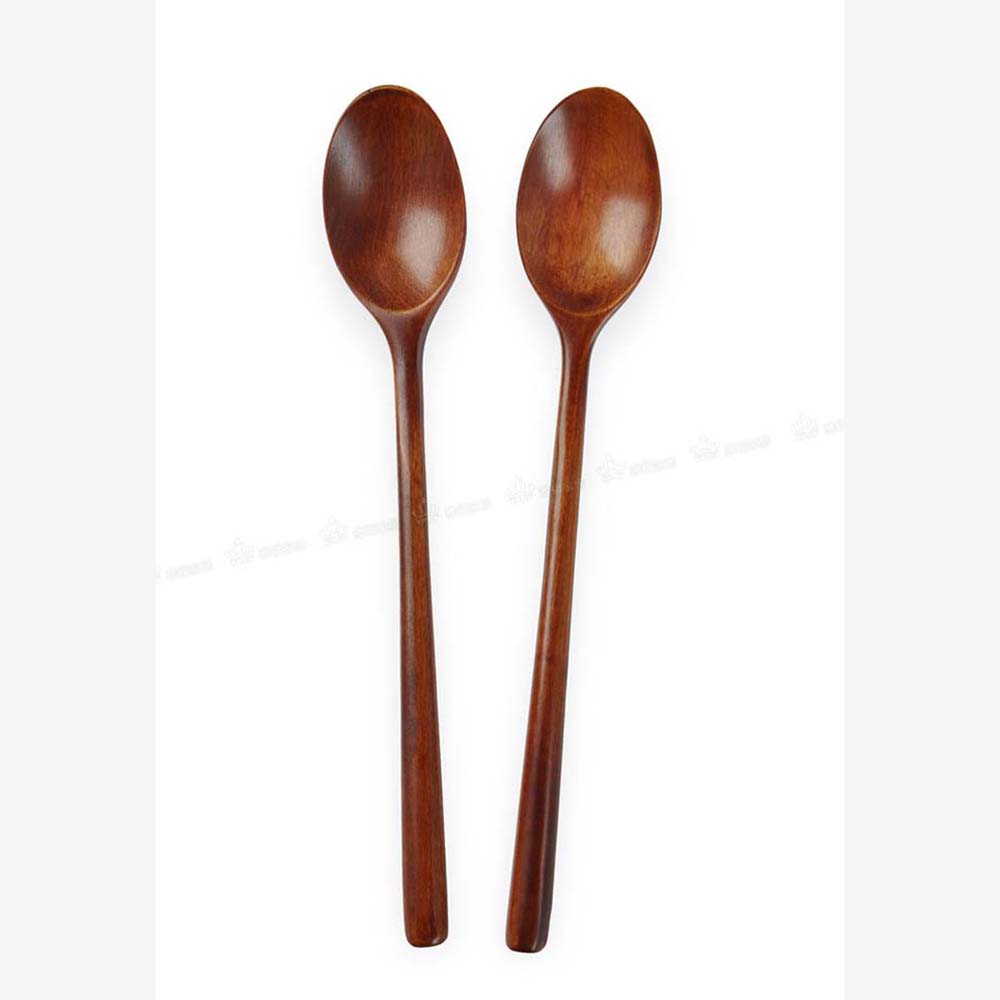 Long Handle Flatware Mixing Ellipse Wooden Spoons Soup Spoons Kitchen Utensil Cooking Supplies