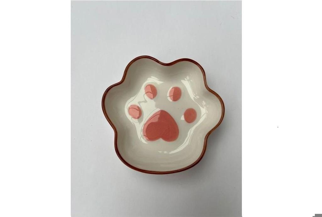 Coupelle Patte de chat Mini Plat à assaisonnement Petite assiette 9 cm x 9 cm patte de chien