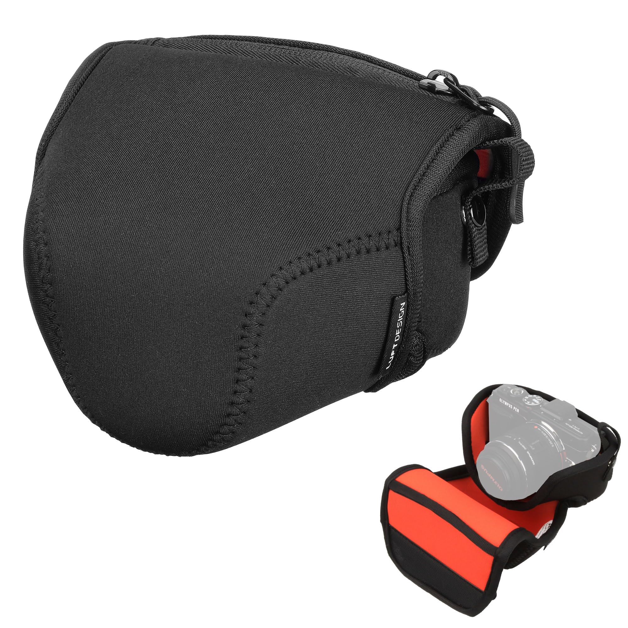 Hakuba Single-Lens Camera Case Luft Design Slim Fit Camera Jacket S-60 DCS-03S60BK Black