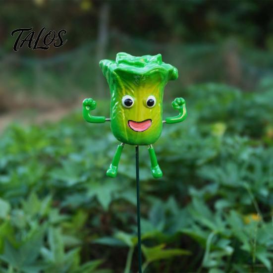 Cute Vegetable Figurines Cartoon Vegetables Resin Garden Stake, Funny Character Figurine Yard Decor, Lawn Decor Whimsical Outdoor Plant Pick Ornament