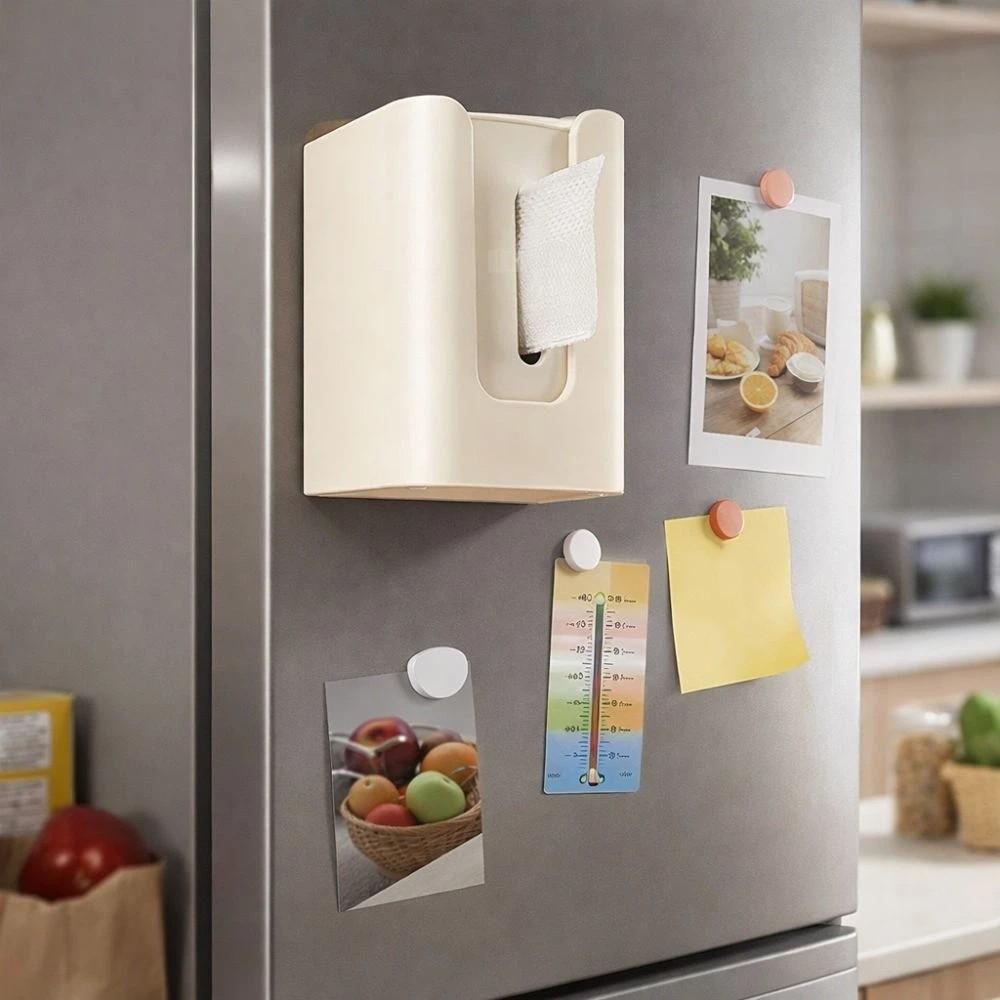 Wall Mounted Magnet Storage Container Waterproof Tissue Dispenser Box  Home Kitchen