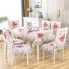 Chinese Style Chair Cover Dining Table Cloth Thick Anti Slip Chair Cushion with Lace Skirt Simple Printed Tablecloth Home Decor