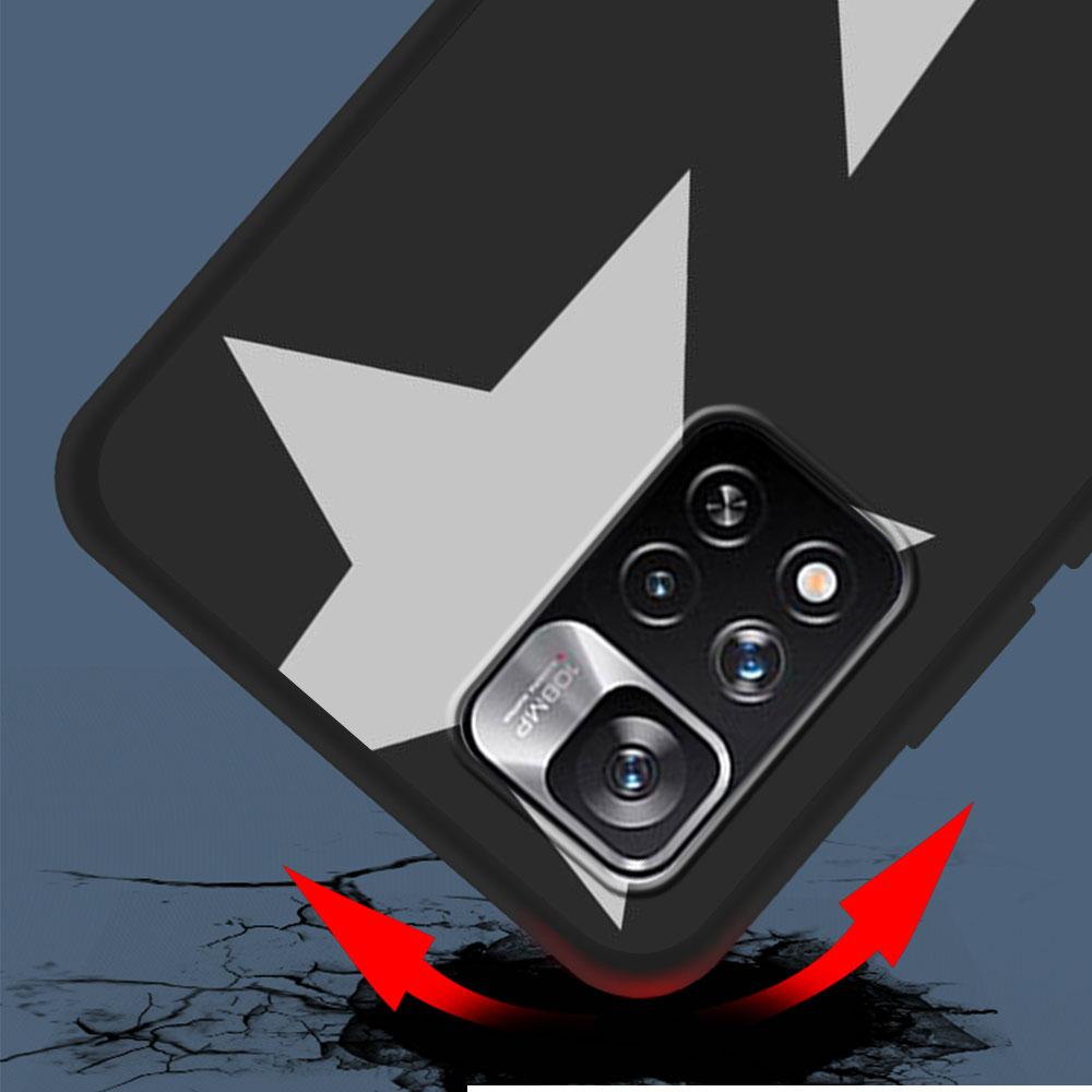 Case for Xiaomi Redmi Note 12 9S 8 10 11 Pro 10C 9C 9A 8T 8A 10S 11T 11E 9T 9i Black Silicone Phone Cover Stars Five-Pointed