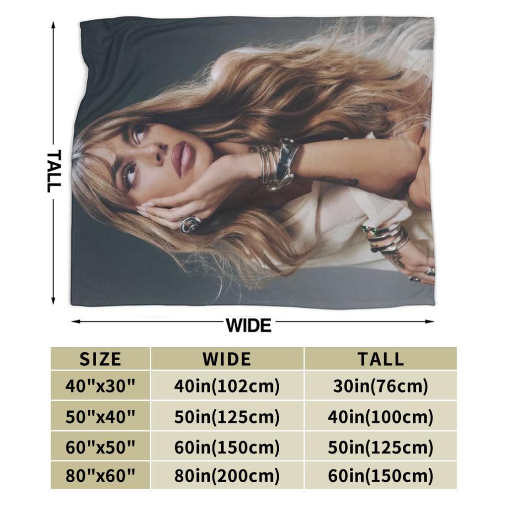 Soft BlanketKids Adult Camping Singer TINI STOESSEL Futtura Album  Throw Blanket Flannel Bedspread Couch Chair Sofa Bed Funny