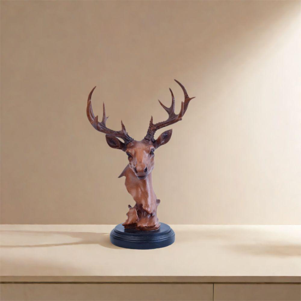 Modern Deer Statue Minimalist Animal Sculpture Art Craft Deer Ornament Tea Table