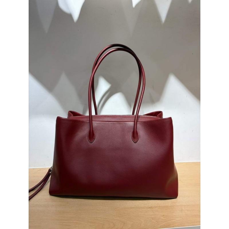 Genuine Leather Tote Bag Women Large Capacity Shoulder Top Grain Cowhide Daily Use Urban Style