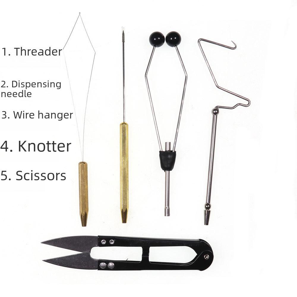 Zangenartiger Fliegenbindestock & Drehbarer Werkzeugsatz für Köder