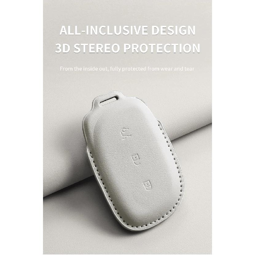 Car Key Case Cover For Lynk & Co Z20 900 Z10 Leather Car Remote Key Case Cover Car Keychain Protector Shell Garnish Accessories