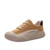 Women's Retro Leather Sneakers: Spring Thick-Soled Lace-Up Flats, Versatile Casual Sport Shoes with Soft Sole