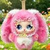 2026 Trendy Lolita Rabbit Plush Doll with Lace Trim – Big Ear Enamel Pendant Gift