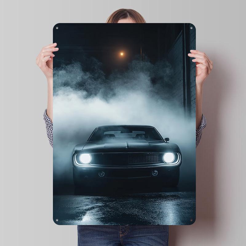 

Classic Car in Smoke Tinplate Poster Customized Wall Art Vintage Metal Signs Retro Tin Plaque for Decoration Garage Decorations 7.9x11.8In(20x30cm)