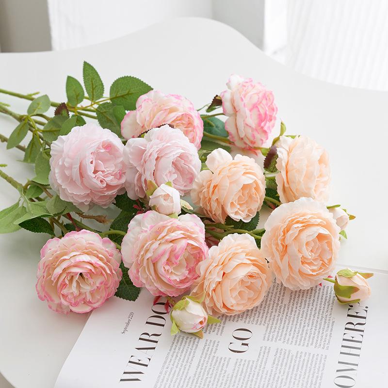

Peony Silk Rose Bouquet: Artificial & Dried Flowers for Indoor Decoration Centerpiece