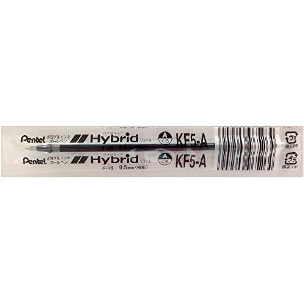 Pentel Ballpoint Pen Refills for Hybrids KF5-A, Pack of 10