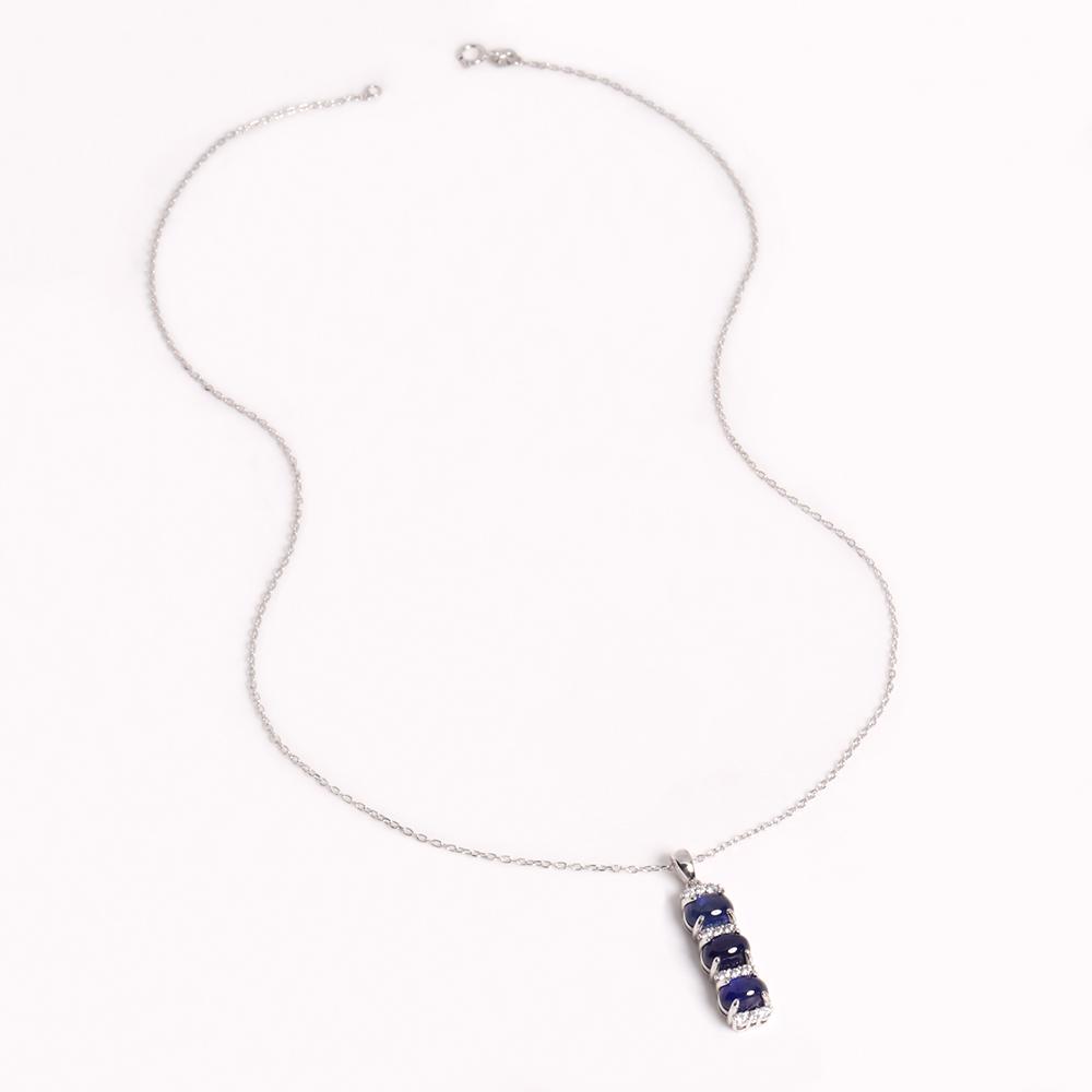 925 Silver September Birthstone Natural Filled Glass Sapphire Earrings Light Luxury Precious Lady Anniversary Jewelry Gift