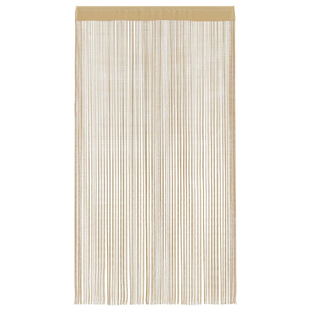 Vidaxl Zasłony Sznurkowe, 2 Sztuki, 140 X 250 Cm, Beżowe