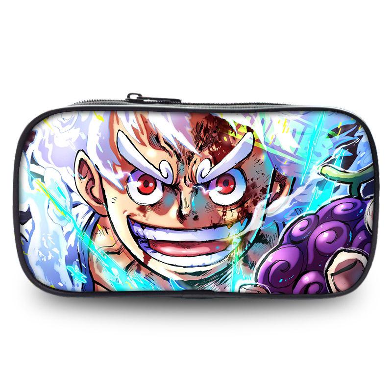 Estuche de Lápices One Piece Luffy y Zoro - Bolsa de Papelería con Estampado de Dibujos Animados Genial