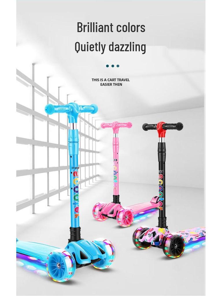 Kinder-Klapproller mit blinkenden Rädern für 2-8 Jahre