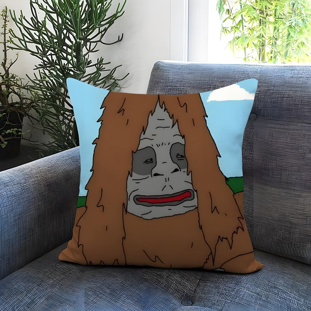 

Trendy Ssassy the Sasquatchew Cushion Cover Comfortable Reversible Pillow Cover Ideal for Car Sofa Bedroom Beyond 30X30cm