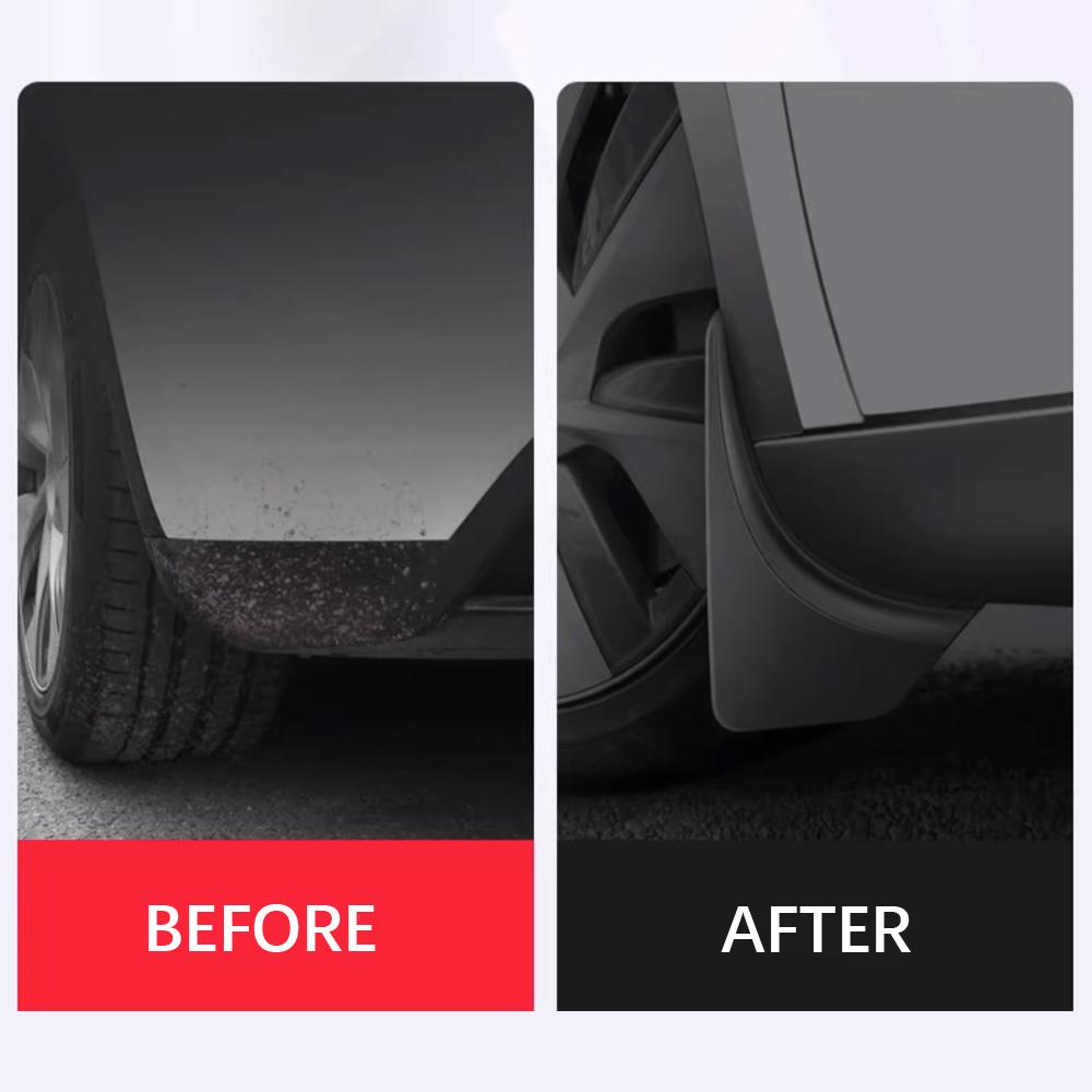 Front and Rear Mudguards for Tesla Model Y Splash Guards Mud Flaps No Need To Drill Holes Fender Mud Guard