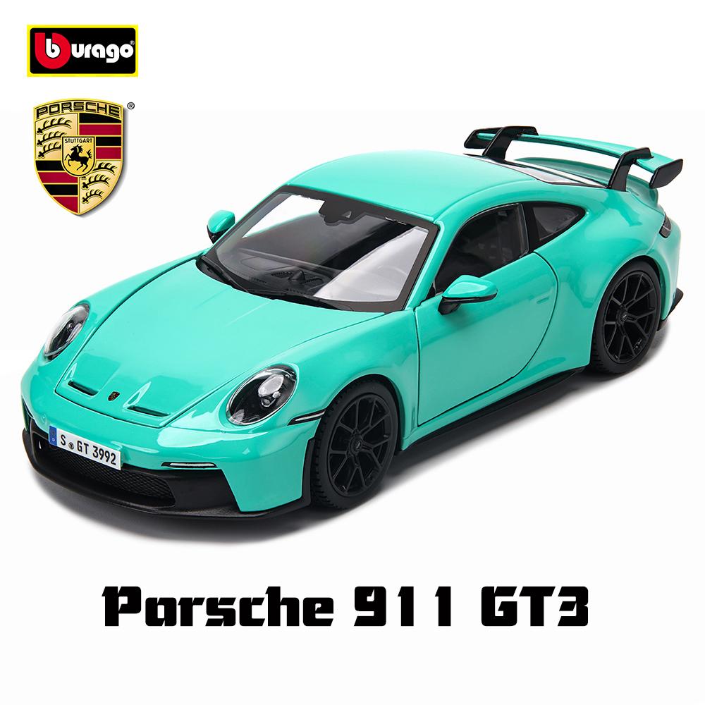 AKEZM1 Bburago 1:24 Porsche 911 GT3 Taycan Turbo S 718 Boxster simulation alloy car model crafts decoration collection toy tools gift