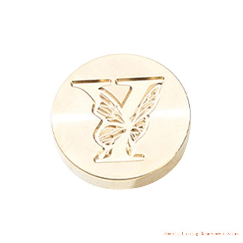 Butterfly Letter Pattern Wax Stamp Head, Sealing Wax Stamp Head Replacement