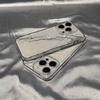Minimalistický čiernobiely priehľadný kryt na telefón s motívom blesku pre iPhone 12/13/14Pro/15/16ProMax - Ochrana proti pádu
