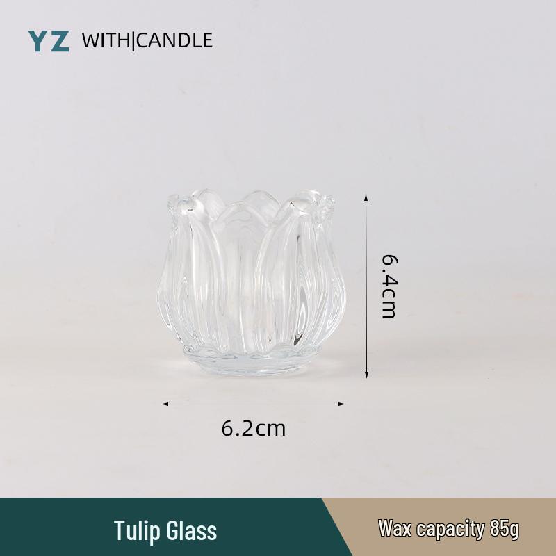 Handmade Frosted Glass Scented Candle Cup - Creative DIY Wax Container