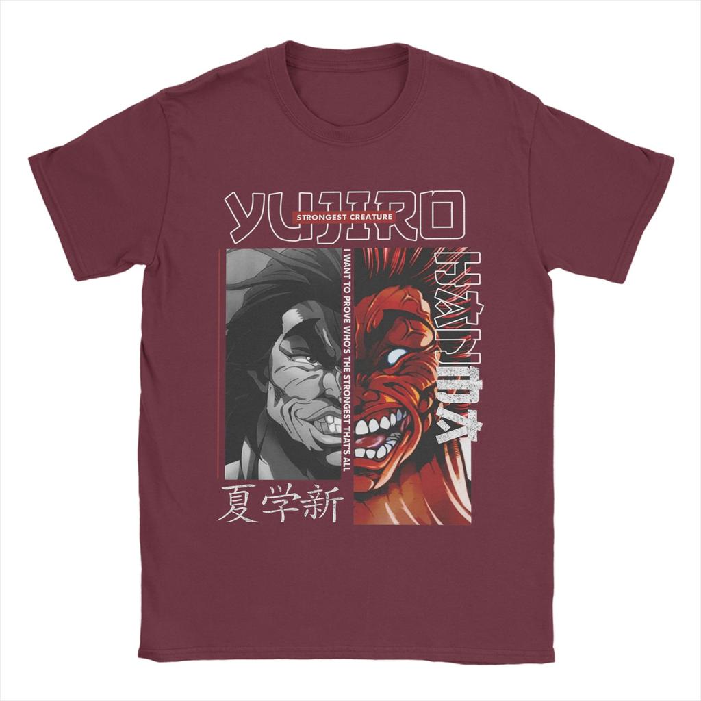 Men Yujiro Hanma The Strongest Creature Baki T Shirt  Cotton Clothes Funny Short Sleeve Crew Neck Tee Shirt Gift Idea TShirts
