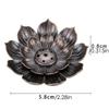 New 1PC Alloy Incense Burner Stick Holder Plate Buddhism Lotus Censer Nasturtium Bronze Incense Burner