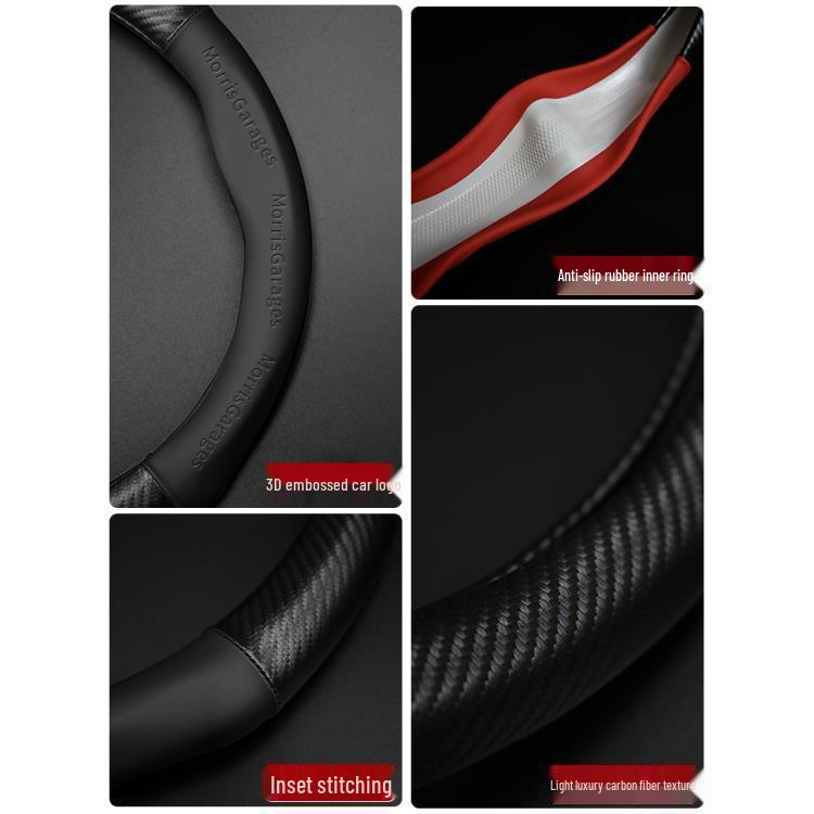 Premium Leather Steering Wheel Cover for MG MG6, HS, MG5, MG3, ZS, and Roewe