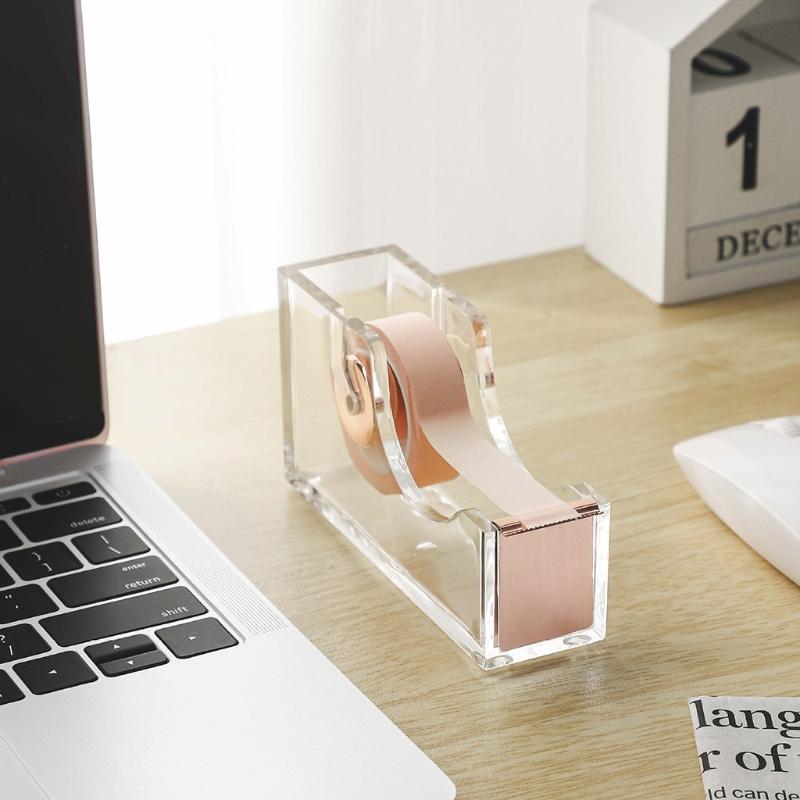 Acrylic Tape Dispenser Tape Dispenser Desk Office Desk Supplies Tape Holder Desktop Tape Dispenser Organier
