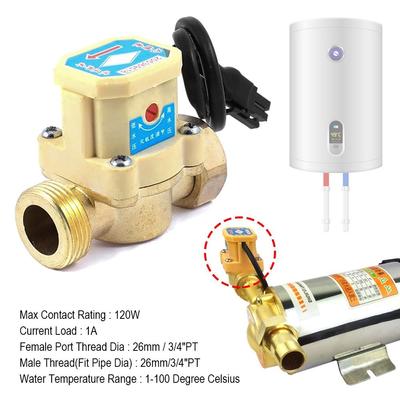 High Sensitivity Adjustable Controller Accessories 26mm 3/4" PT Thread Water Flow Sensor Water Flow Switch Flowmeter