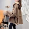 Women's 2025 Autumn/Winter Short Parka: Plus Velvet, Thick Cotton, Loose Fit, Fur Collar, Petite Korean Style
