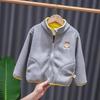 Jachetă cardigan nouă din lână polară pentru copii băieți fete, iarnă, copii, caldă, cu glugă, paltoane pentru bebeluși, îmbrăcăminte exterioară casual pentru copii mici