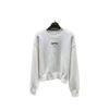 European Style Jacquard Logo Round Neck Knit Pullover - Casual Versatile Long Sleeve Top for Spring