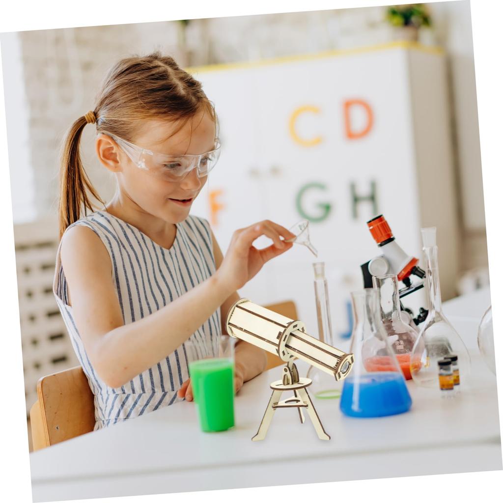 Abaodam Astronomical Telescope Kit for Science Experiment Teaching Handmade Science Develop Creativity and 17cm Adjustable Lens Fosters Creativity and