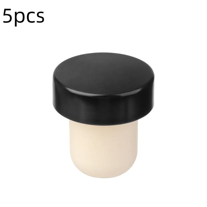 5pcs Reusable T-shaped Bottle Stoppers Corks for Wine Perfect for Long-term Storage