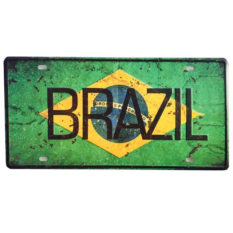 Japan USA Mexiko Italien Frankreich Flagge Auto Nummern schild Amsterdam Metall Zinn Zeichen Bar Pub Cafe Club Home Wand