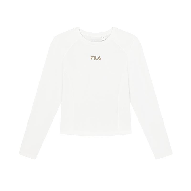 

New FILA T Shirt Women s Cloud White F11W439201FWT 165/84A/M