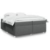 Vidaxl Continental Bed with Mattress, Dark Grey Fabric 200X200 Cm