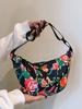 Trendy Floral Oxford Cloth Large Hobo Bag For Women Street Style In 2024