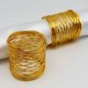 Yousheng Twisted Wire Napkin Rings Wire Mesh Napkin Holders Golden Metal Napkin Rings Dining Table Accessories for Party Wedding Christmas Gatherings