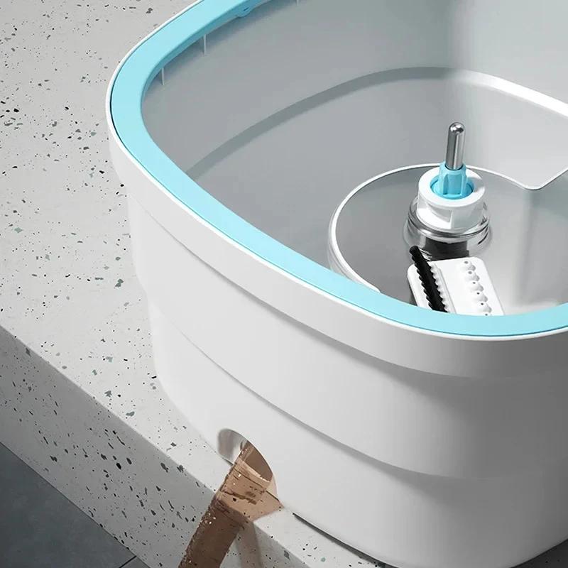 360 Degree Rotating Mop and Bucket Set Hands-Free Squeeze Floor Mop Absorbing Flat Spin Cleaning Mops Household Cleaning Tools