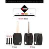 Jingyuqin 10PCS/Lot Transponder Key Shell Case Cover For Ford Fiesta Mondeo Focus C-Max S-Max Galaxy Kuga HU101 Without Chip